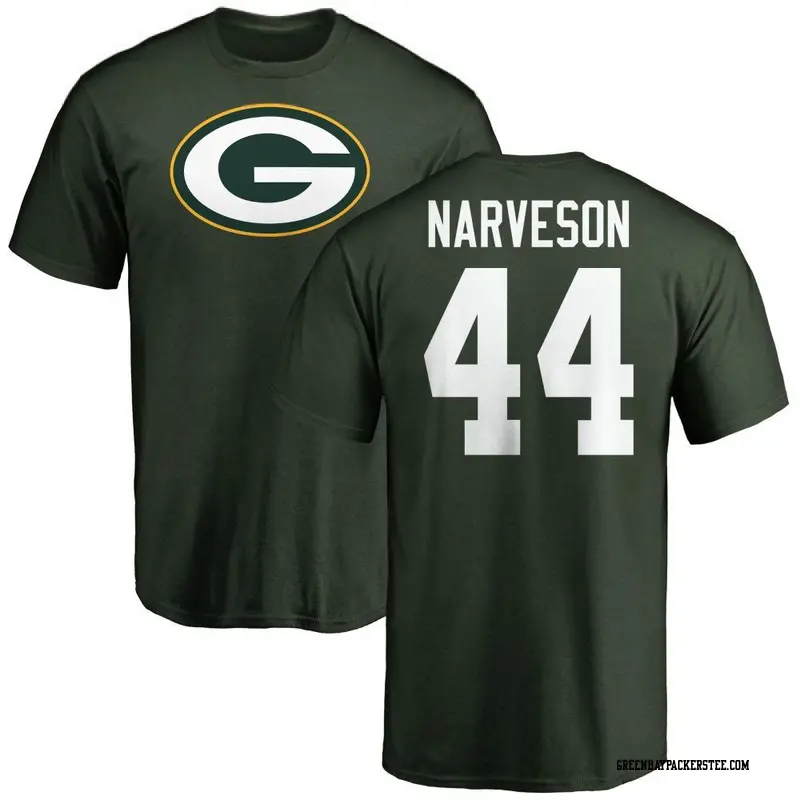 Youth Green Bay Packers ＃44 Brayden Narveson Green Name & Number Logo T-Shirt