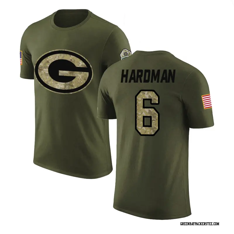 Youth Green Bay Packers ＃6 Mecole Hardman Olive Salute to Service T-Shirt