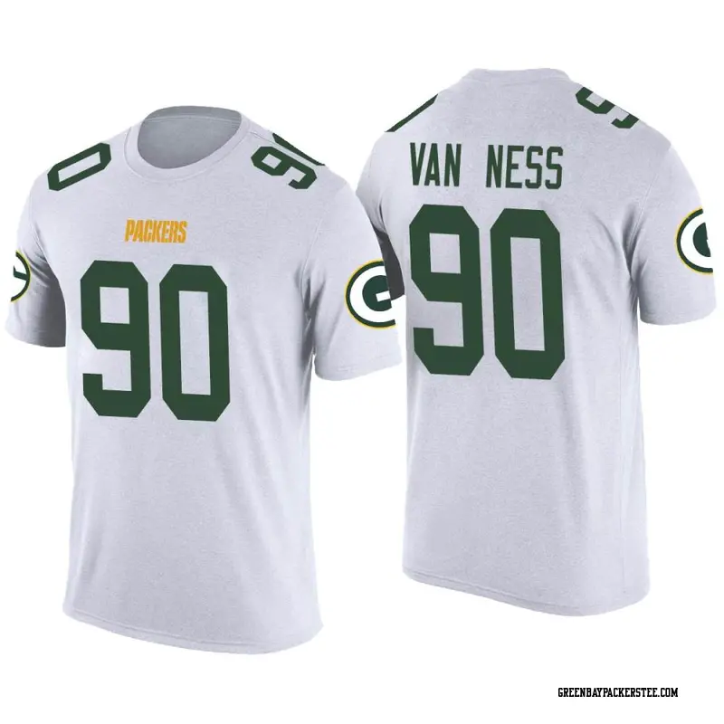 Youth Green Bay Packers ＃90 Lukas Van Ness White Color Rush T-Shirt